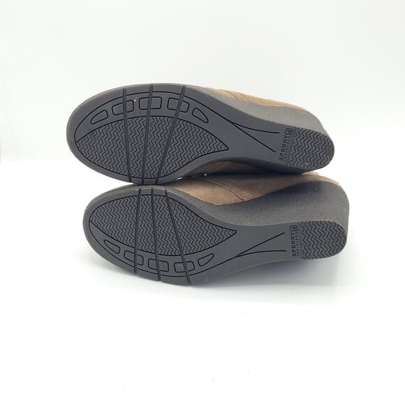 Sperry Harlow Suede Wedge Booties brown womens size 6 - Picture 5 of 9